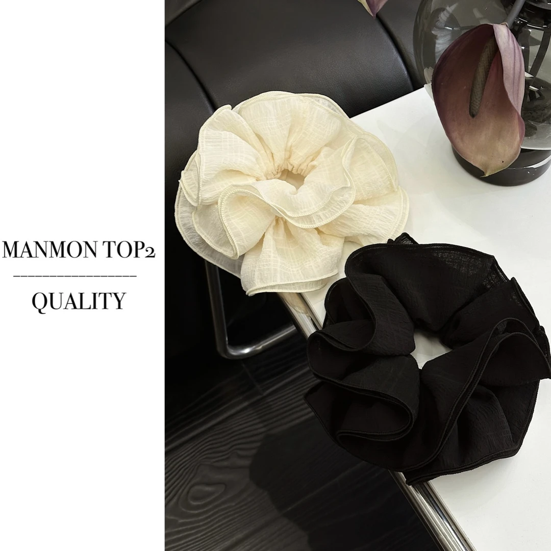 超好看的网纱多层大肠发圈女慵懒风扎头发皮筋头绳韩系丸子头头饰