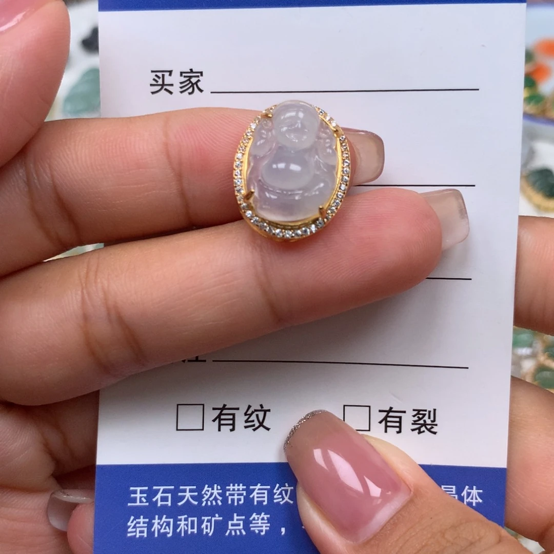 颈饰银S925镶嵌翡翠