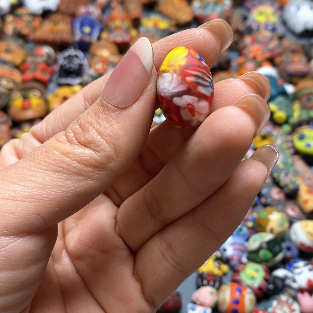 琉璃颈饰印度尼西亚花珠 