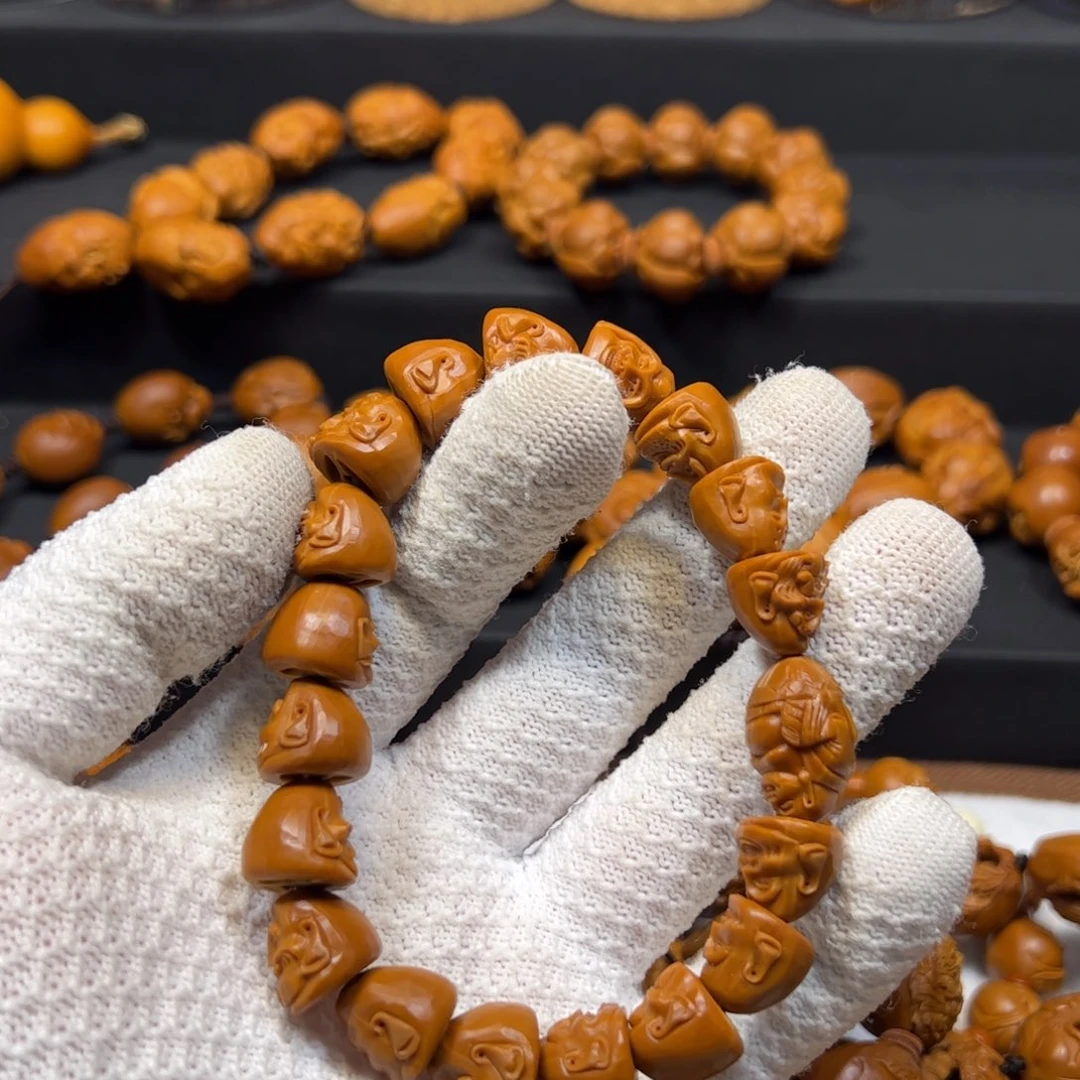 $***$橄榄核手串/手链1.35核尖雕刻