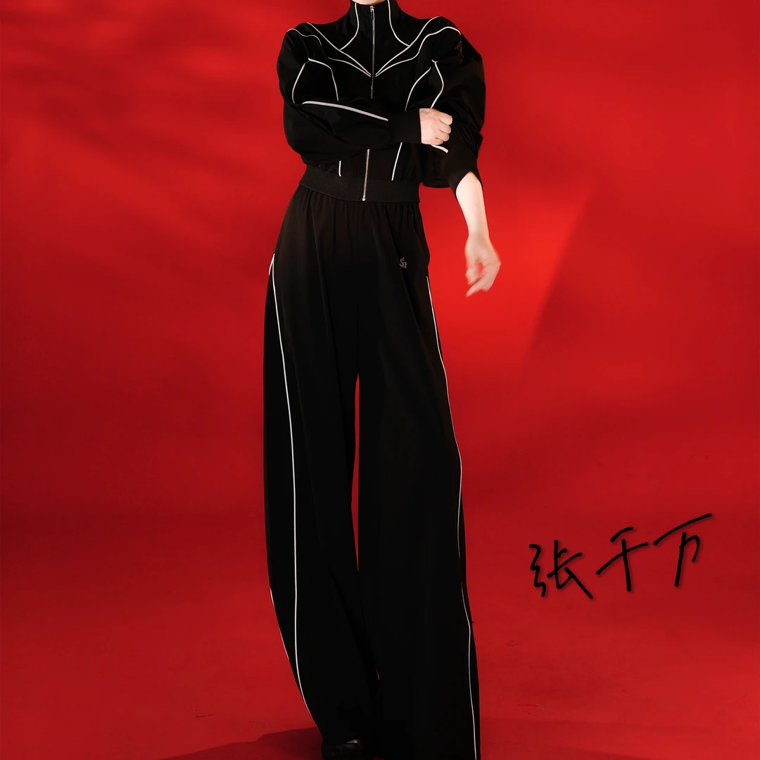 「琉光」SIQI.Z 茧型撞色造型感阔腿裤 AW24TR19-2