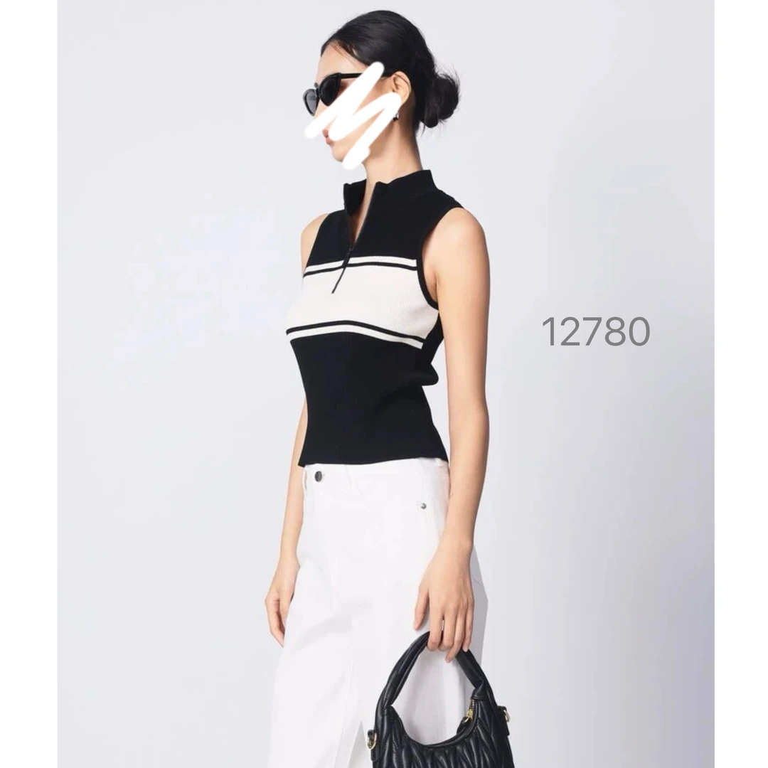 12780（部分无水洗唛，介意慎拍）CHUXUN新款半拉链无袖背心