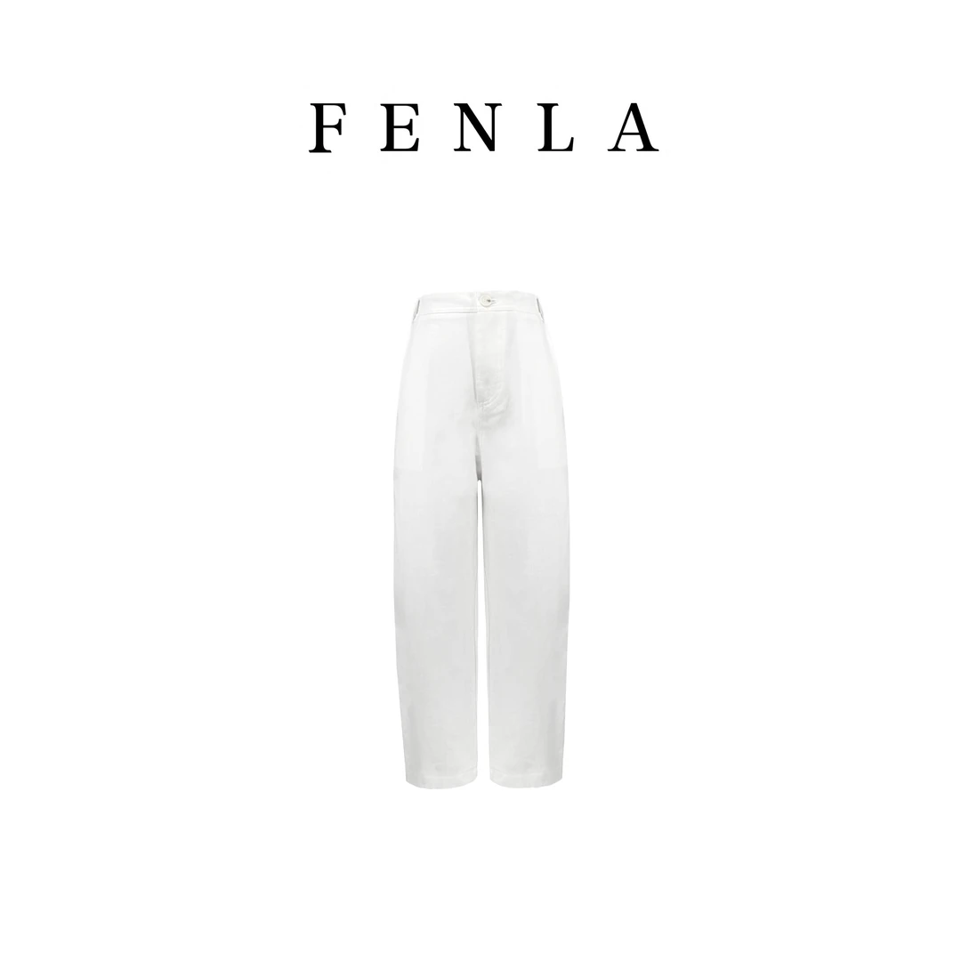 【惠姐私服】｛松弛王者｝极简老钱风立体压褶阔腿牛仔九分裤 83506