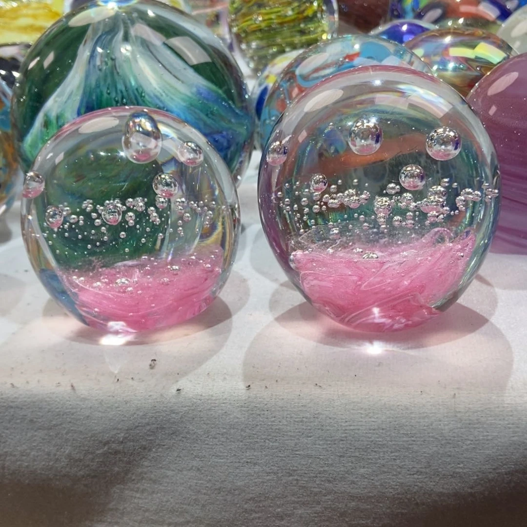 琉璃手工艺品用****6微瑕一对