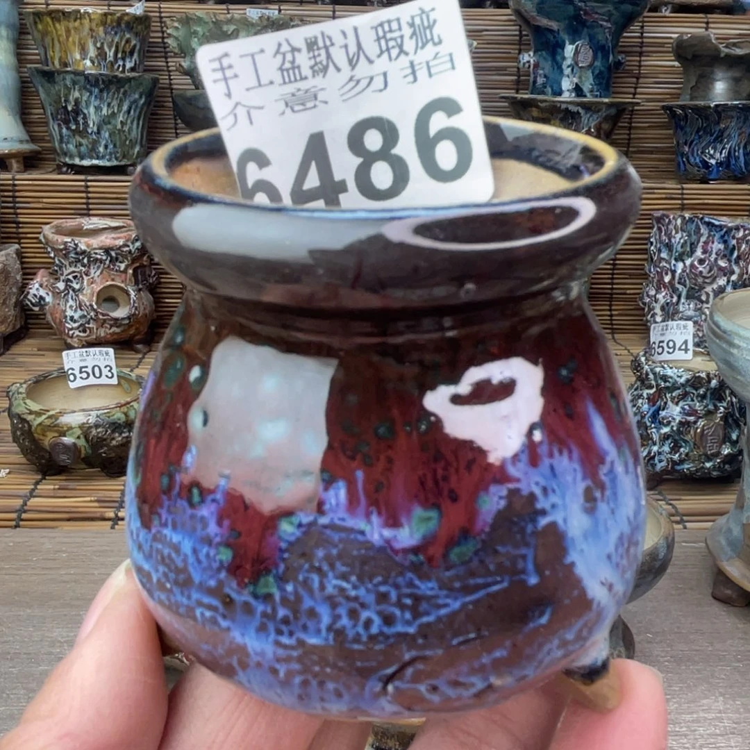 手工花盆默认瑕疵完美者勿拍