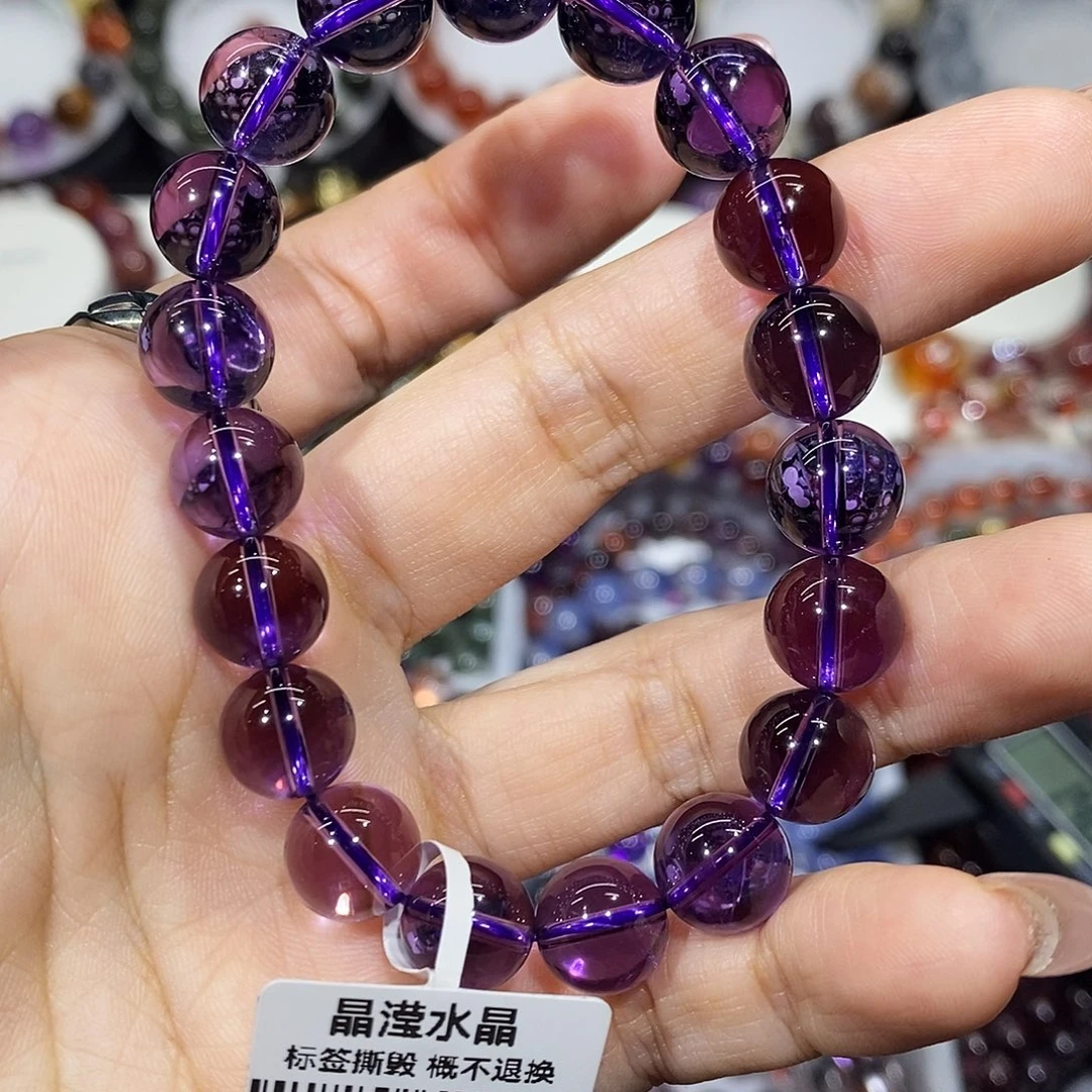 未镶嵌水晶手串紫水晶10