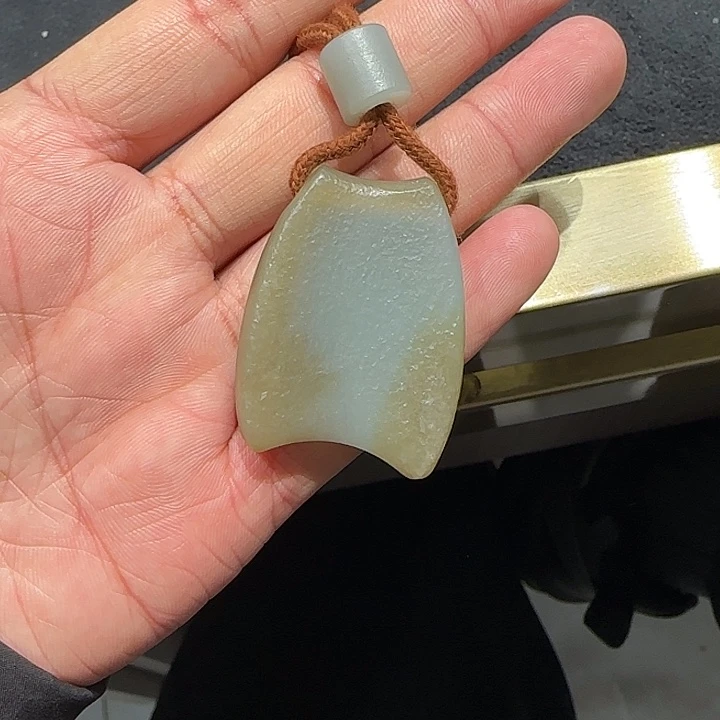 和田玉足银镶嵌颈饰新疆且末蓝