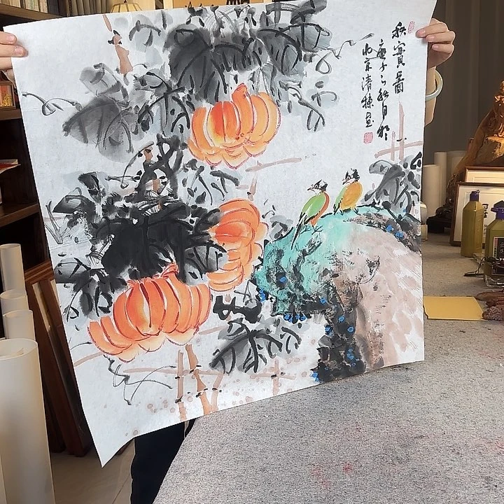 书法张清栋老师秋食图