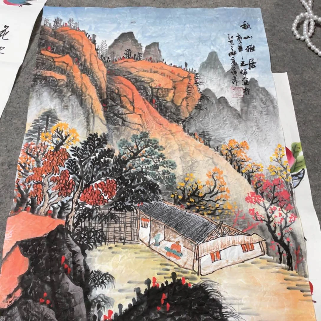 国画国画作品画心一张