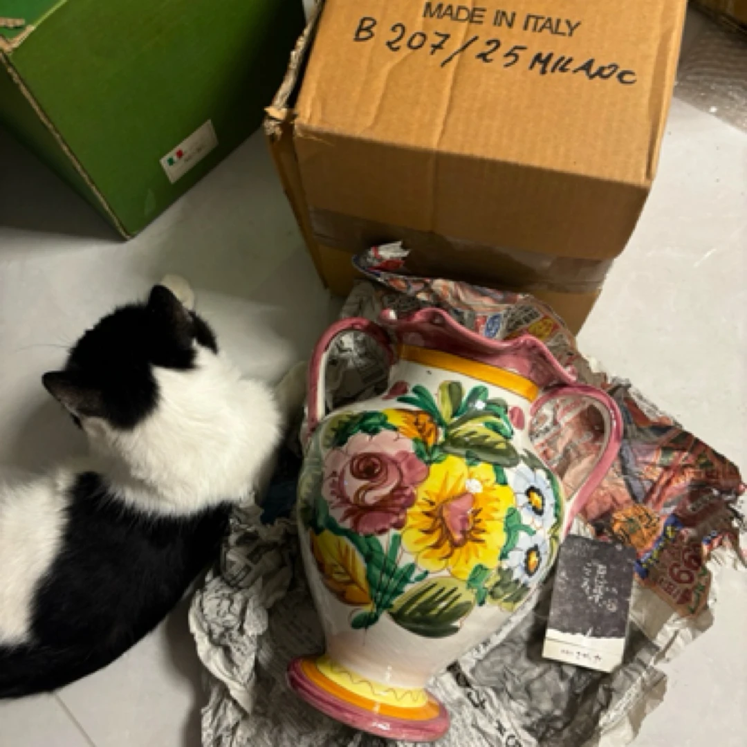 （邮费专拍）意大利手绘双耳画器