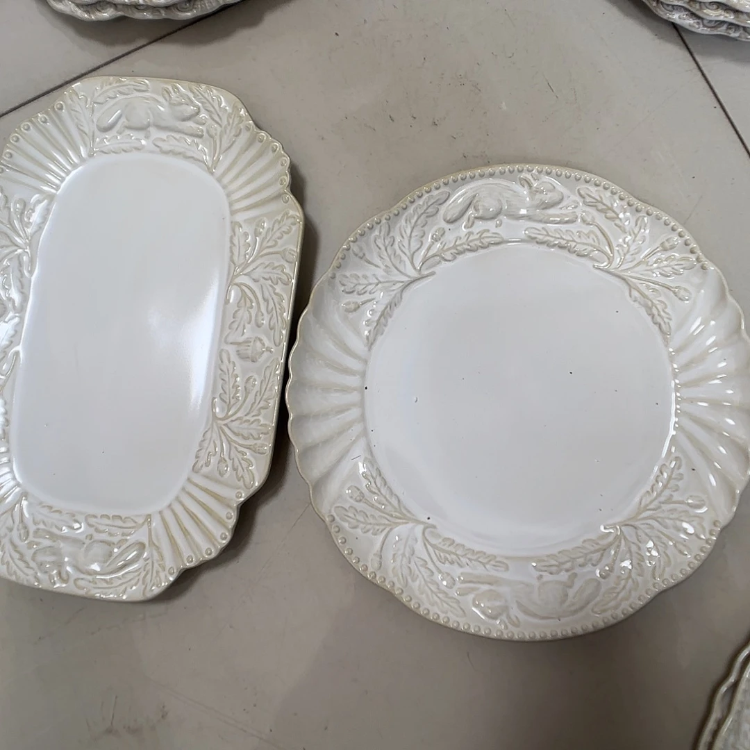 瓷片瑕疵特价大盘鱼盘