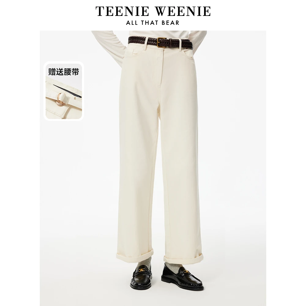 TeenieWeenie小熊女装2024年冬季新款休闲通勤长裤TTTC244V01W
