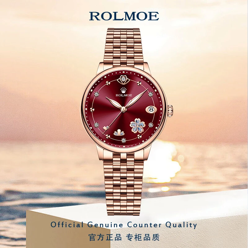 瑞士劳力女士日记进口时尚气质贝母手表机械表镂空腕表LOEGSINS