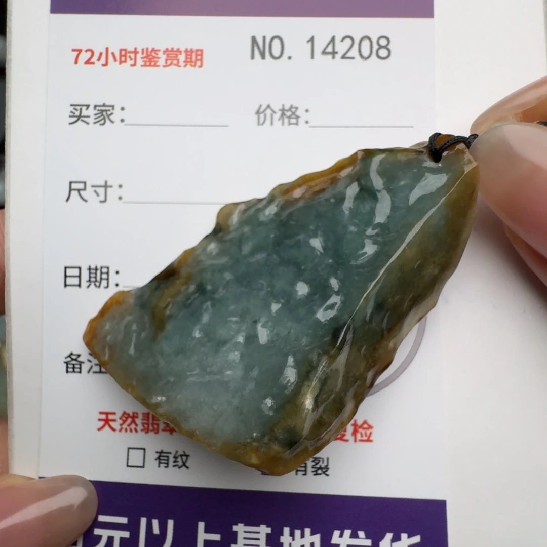 翡翠颈饰未镶嵌原石14208