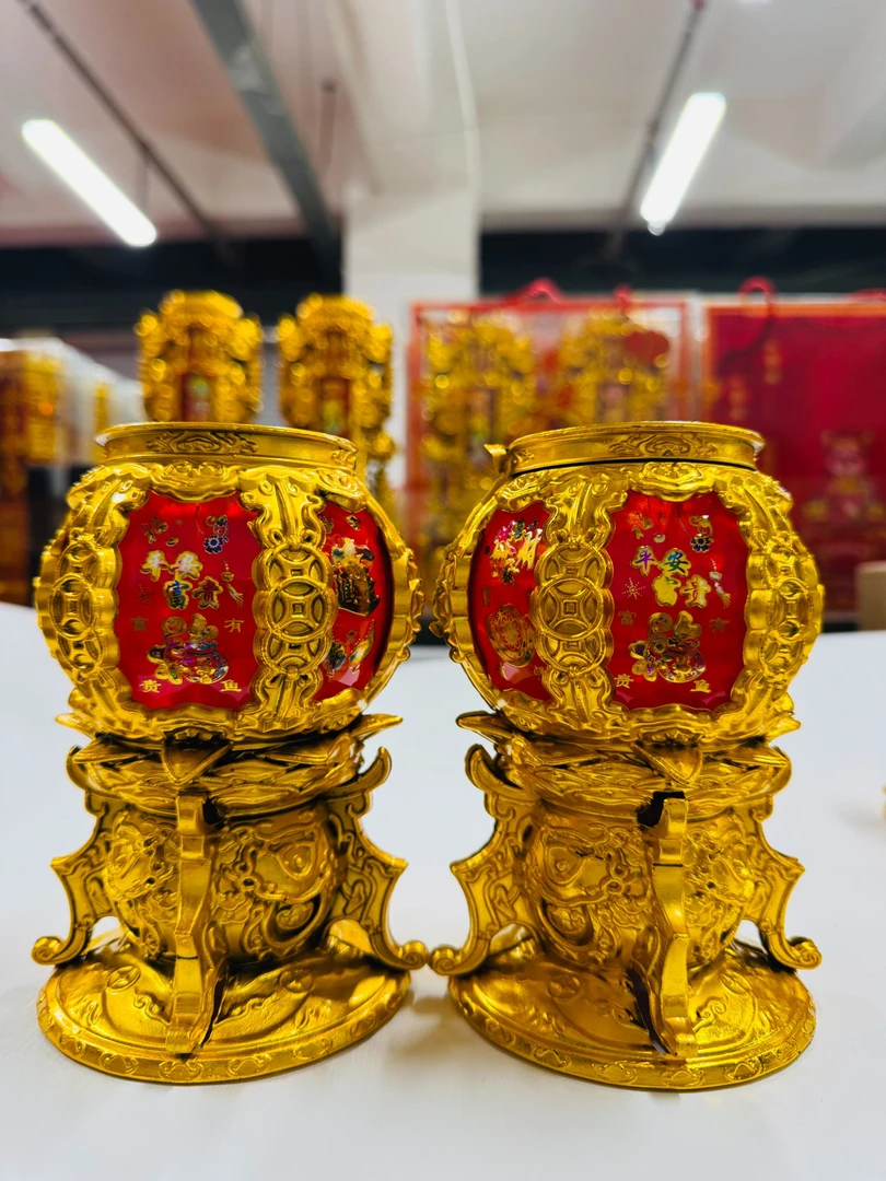 小灯笼无烟水晶红灯笼蜡烛防风家用过年乔迁开业婚庆装饰用蜡烛