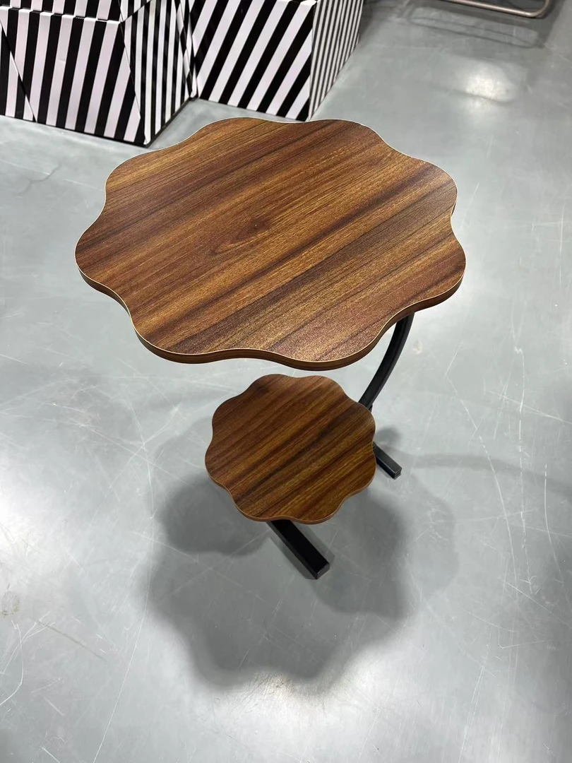 C云朵双层茶几轻奢简约圆形意式云朵形茶几创意北欧小茶设计玩具