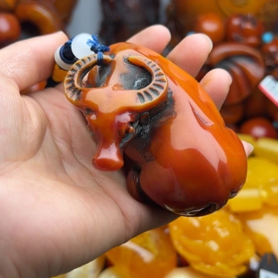 琥珀（花珀）手串未镶嵌蜜蜡