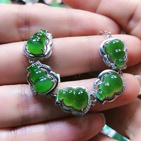 和田玉挂件银S925镶嵌