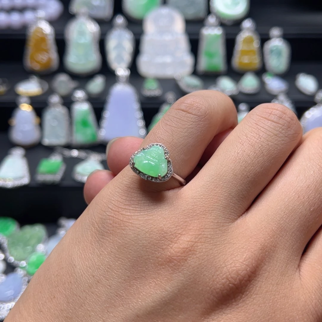 颈饰银S925镶嵌翡翠天然翡翠a货