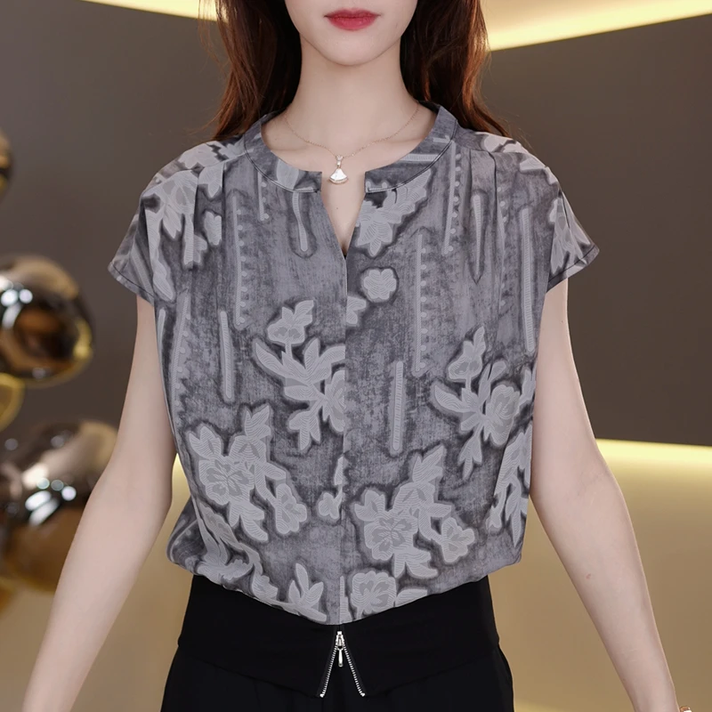 短袖女款爆款2025夏季新款休闲洋气T恤上衣显瘦夏天衣服 2912