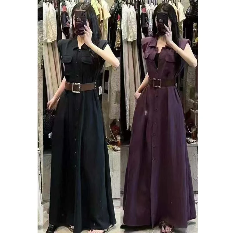 【送腰带】气质减龄衬衫连衣裙通勤时尚百搭D2884