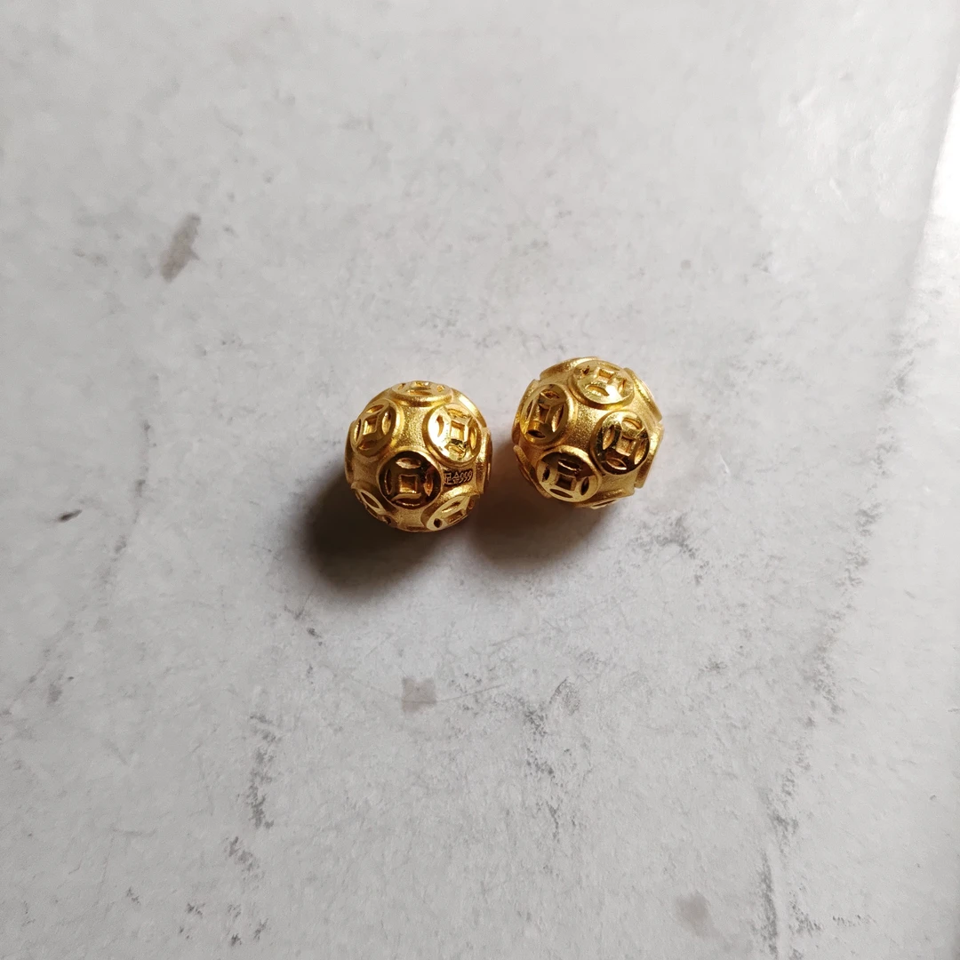 金元宝足金999貔貅珠子首饰