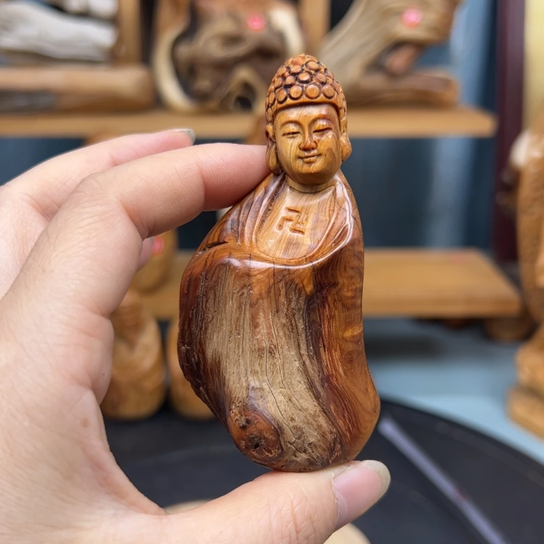 木周崖柏木摆件手把件