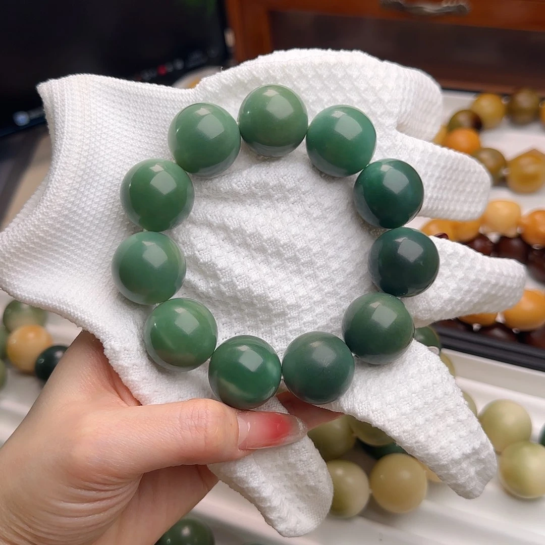 菩提根/象牙果手串龙**主卡22干磨圆珠默认微瑕