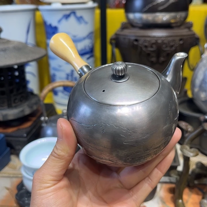 蜜安罐瓷香炉锡茶则