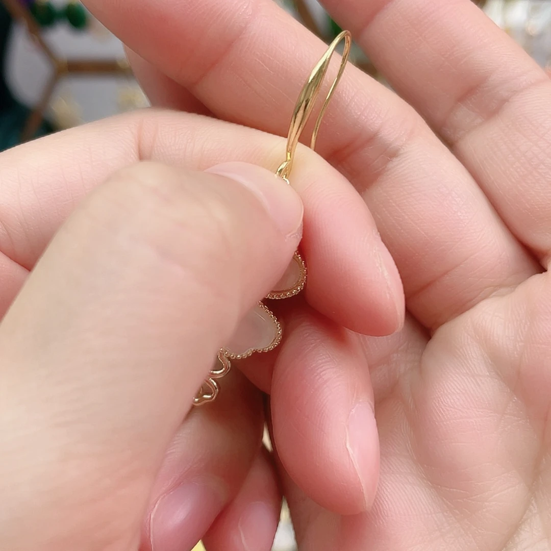 玛瑙/玉髓合金耳饰