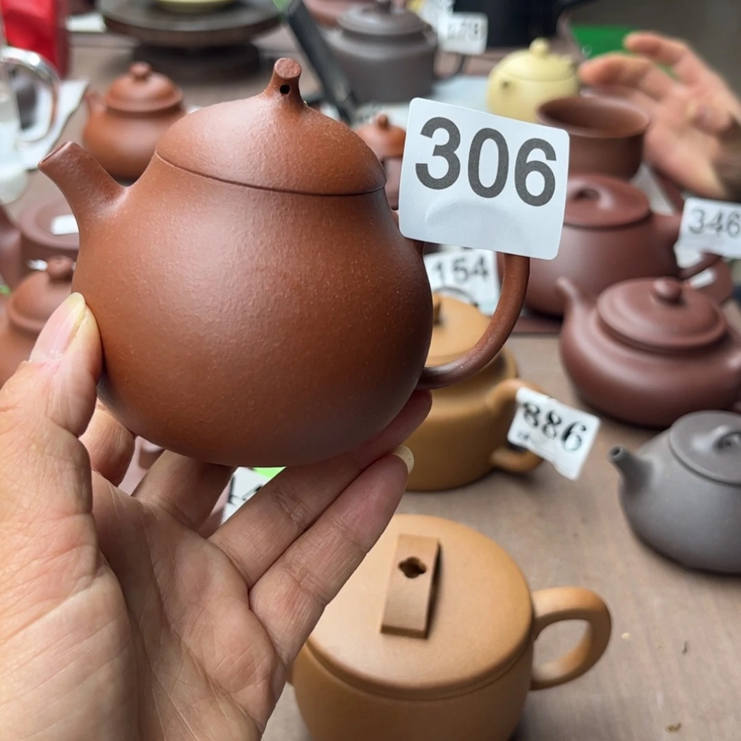 紫砂茶壶降坡泥半手170cc
