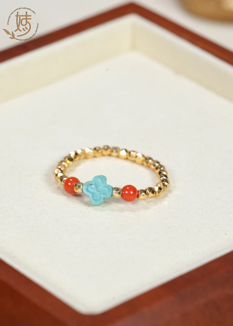 【婧婧精选】精品 · 幸运草雕刻件DIY戒圈   多样性发