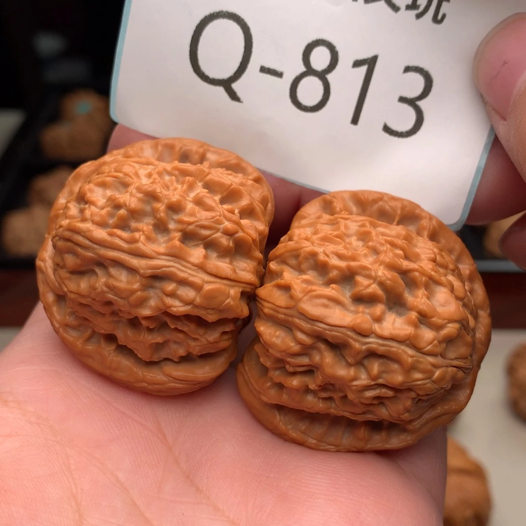 文玩核桃把件41球白……..