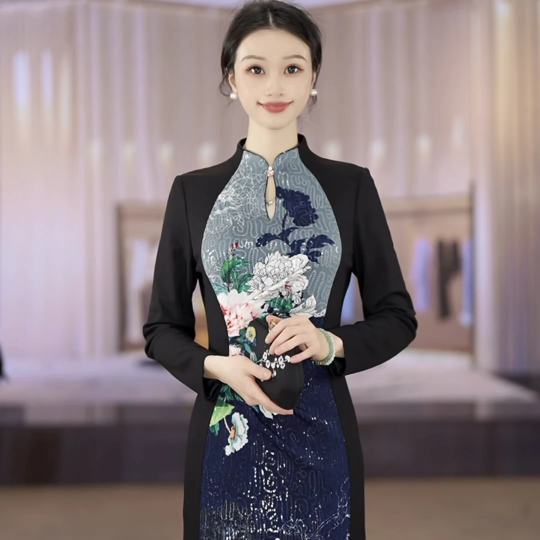【秋水长天】SUSSI/古色夏立领长袖古色sussi服装正品中式中国风.