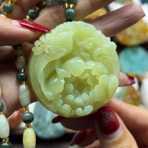 岫玉挂件未镶嵌挂件