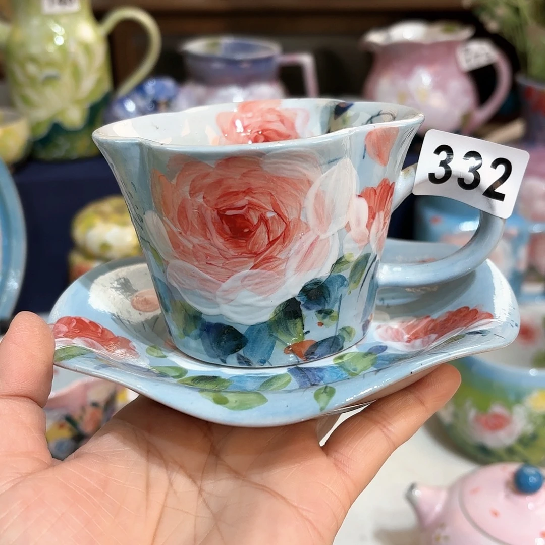 景德镇手绘高温釉下彩陶瓷茶具