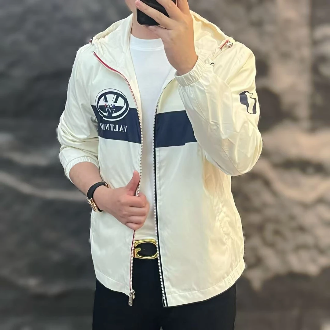 新款高端男士潮流百搭个性休闲连帽夹克25CZ9020