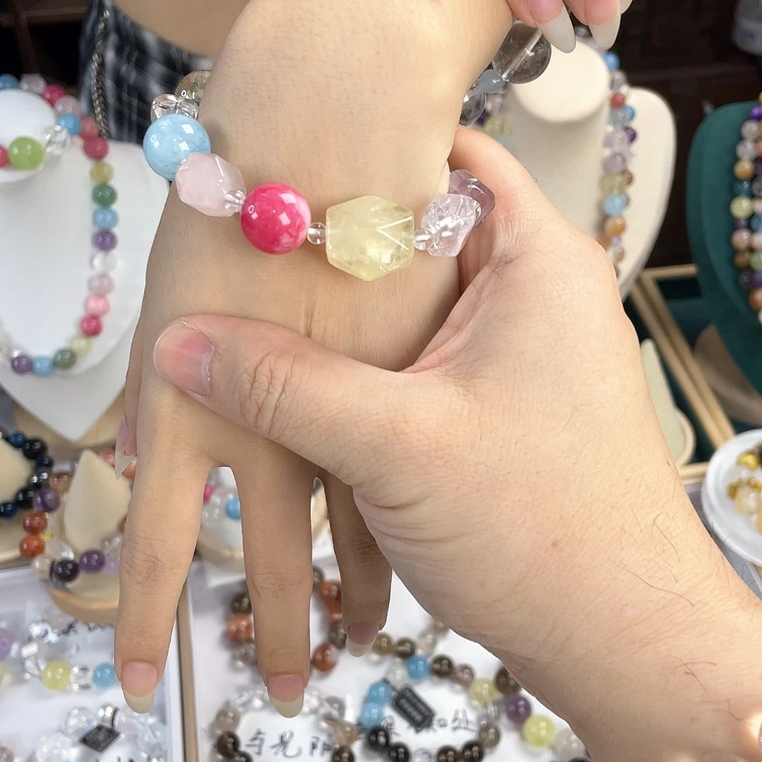 银S925镀金镶嵌手链水晶