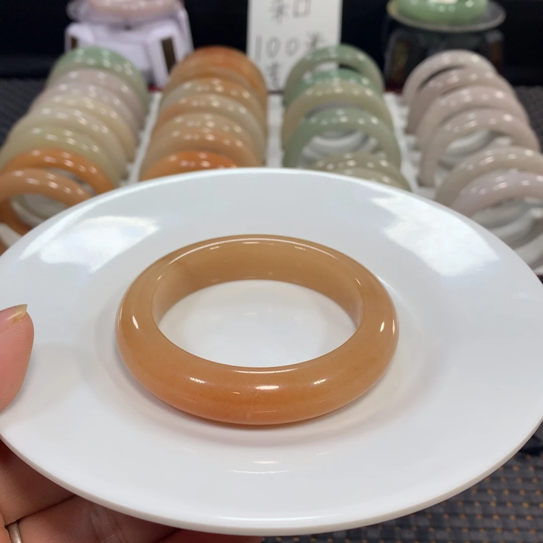 石英质玉（佘太翠）未镶嵌手镯53.9糖镯4号