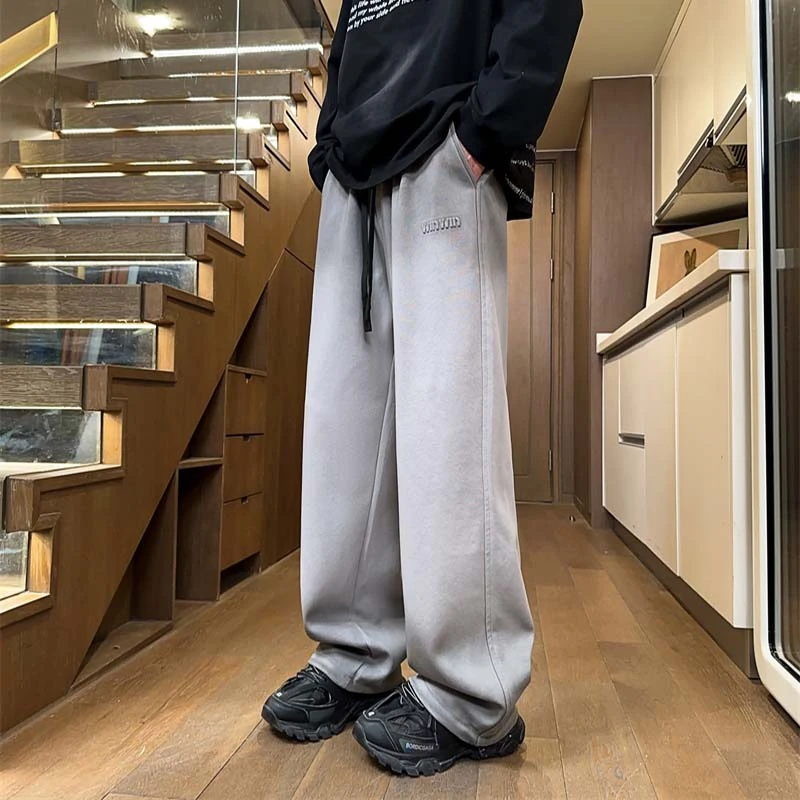 春秋季新款青少年休闲时尚潮流直筒长裤男潮流时尚学生运动卫裤