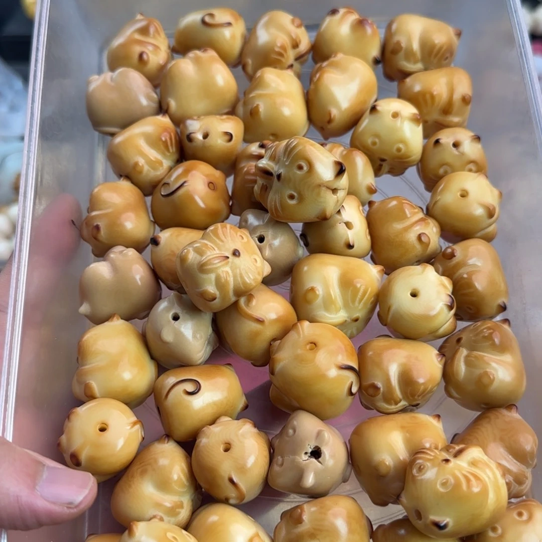 手串菩提根/象牙果瑕疵炭烤大仓鼠49颗处理无售后