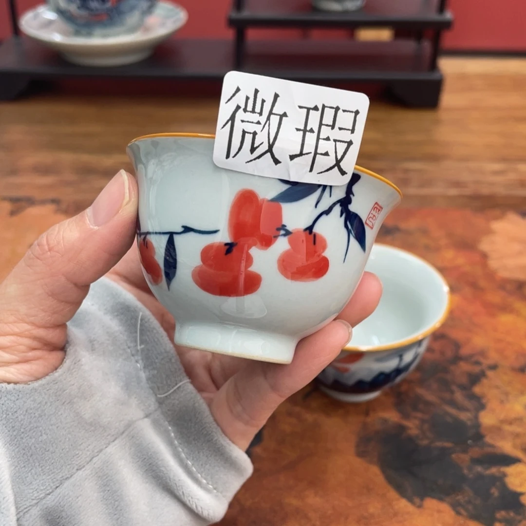 微瑕釉下彩纯手绘