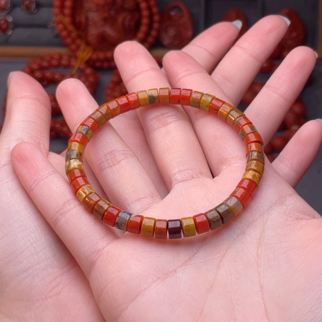 南红玛瑙未镶嵌配饰卡6mm