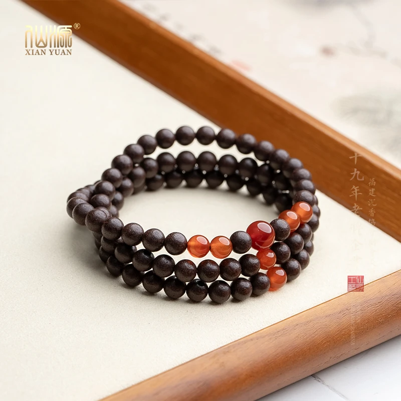 【仙源】合香珠6mm多圈手串女性国风非遗天然手串