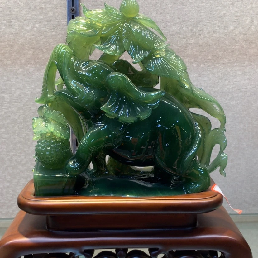 【闪购商品】蛇纹石玉摆件覆膜未镶嵌