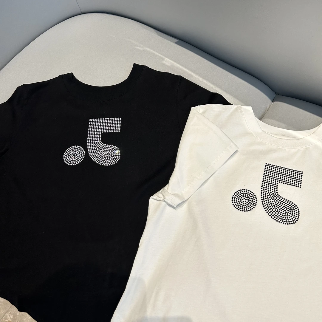 舟舟【三角下摆钻t】洋气时尚短袖休闲百搭夏季