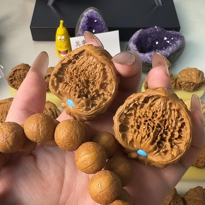 l***g文玩核桃蛇头边41（镶嵌介意勿拍）