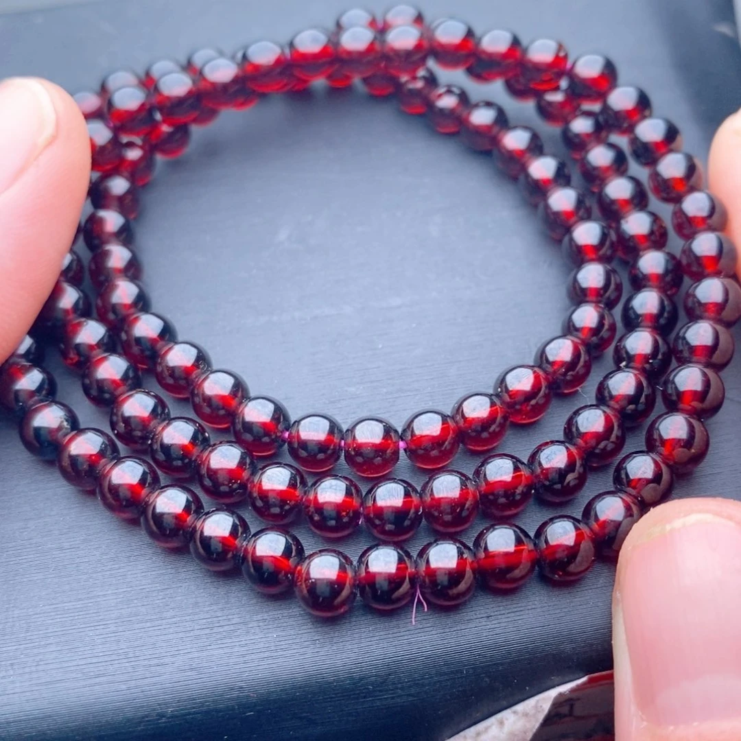 手链石榴石未镶嵌天然5.3玻璃体