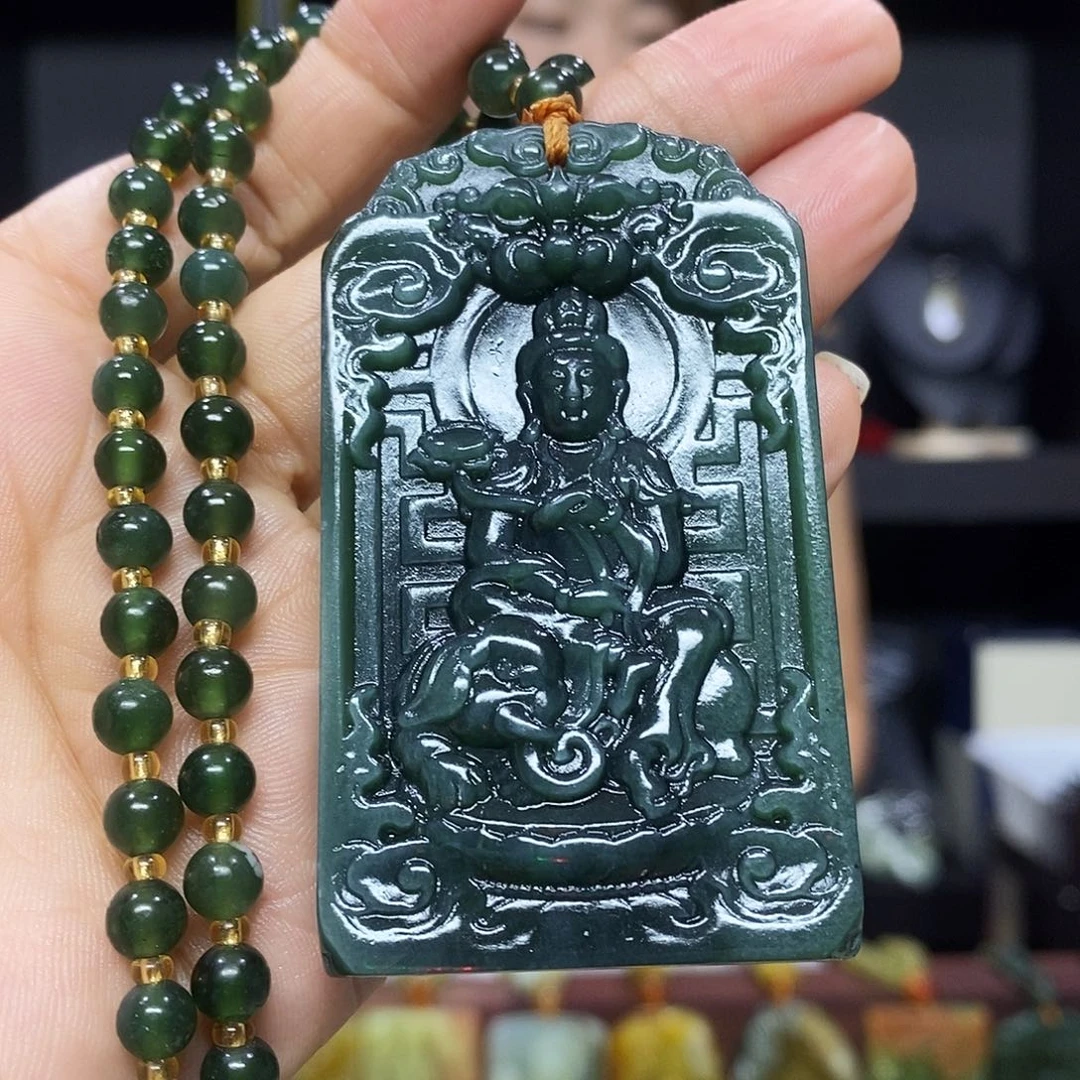 岫玉未镶嵌挂件吊坠