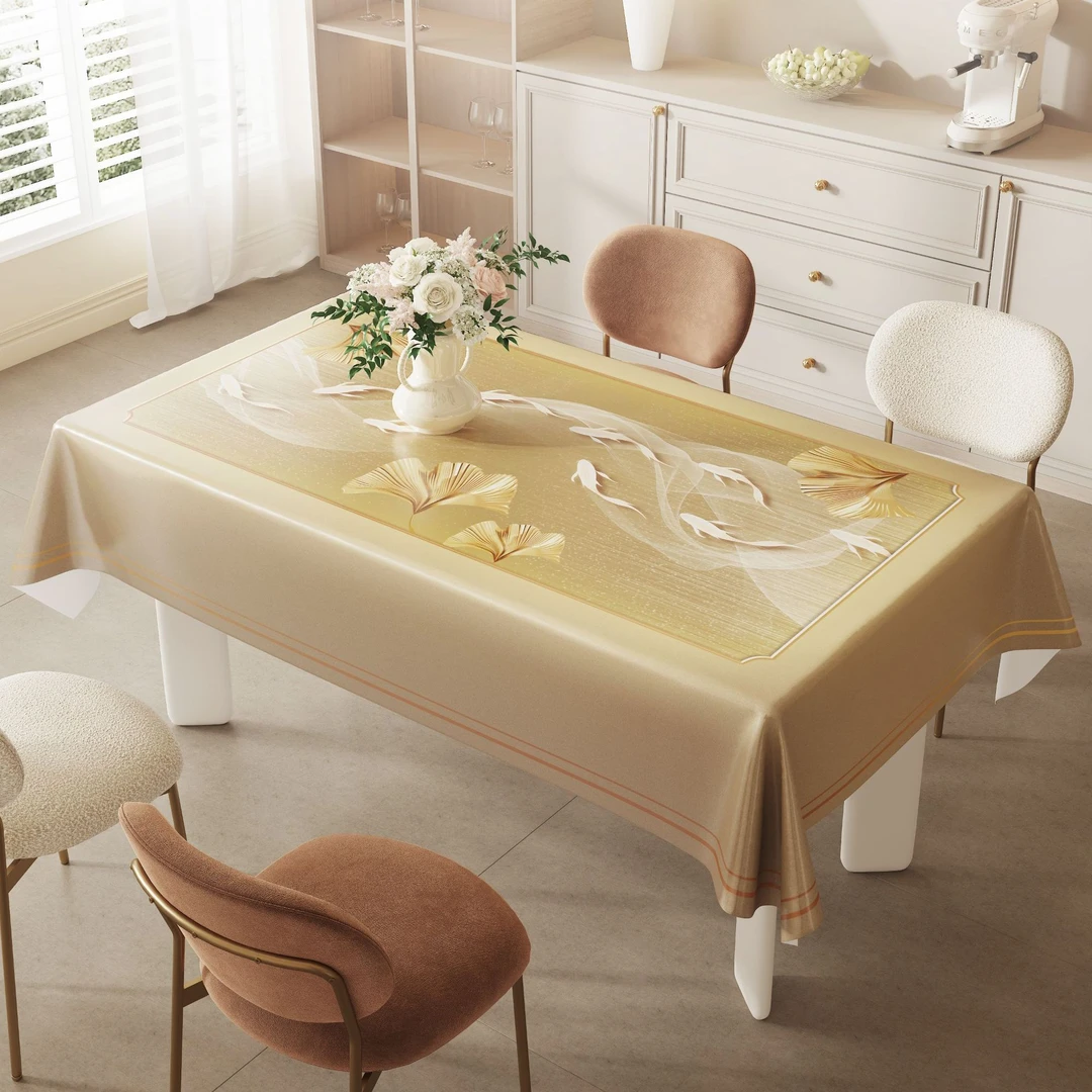 本知光隙流年防烫防水防油免洗桌布简约高级感新款2025餐桌茶几布